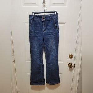 Cello Size 7 Dark Denim Flare Leg Jeans
